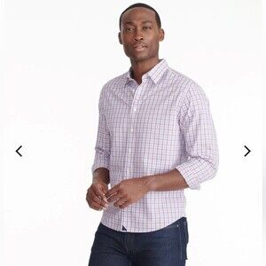 Untuckit Wrinkle-Free Dolcetto Shirt Pink Blue & White Check  XXL